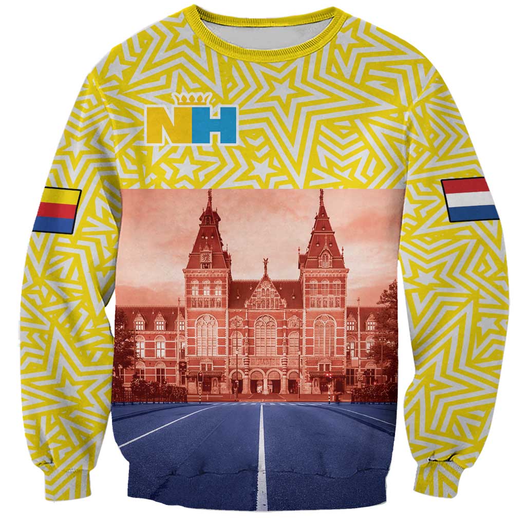 Netherlands North Holland Province Sweatshirt Flag Style