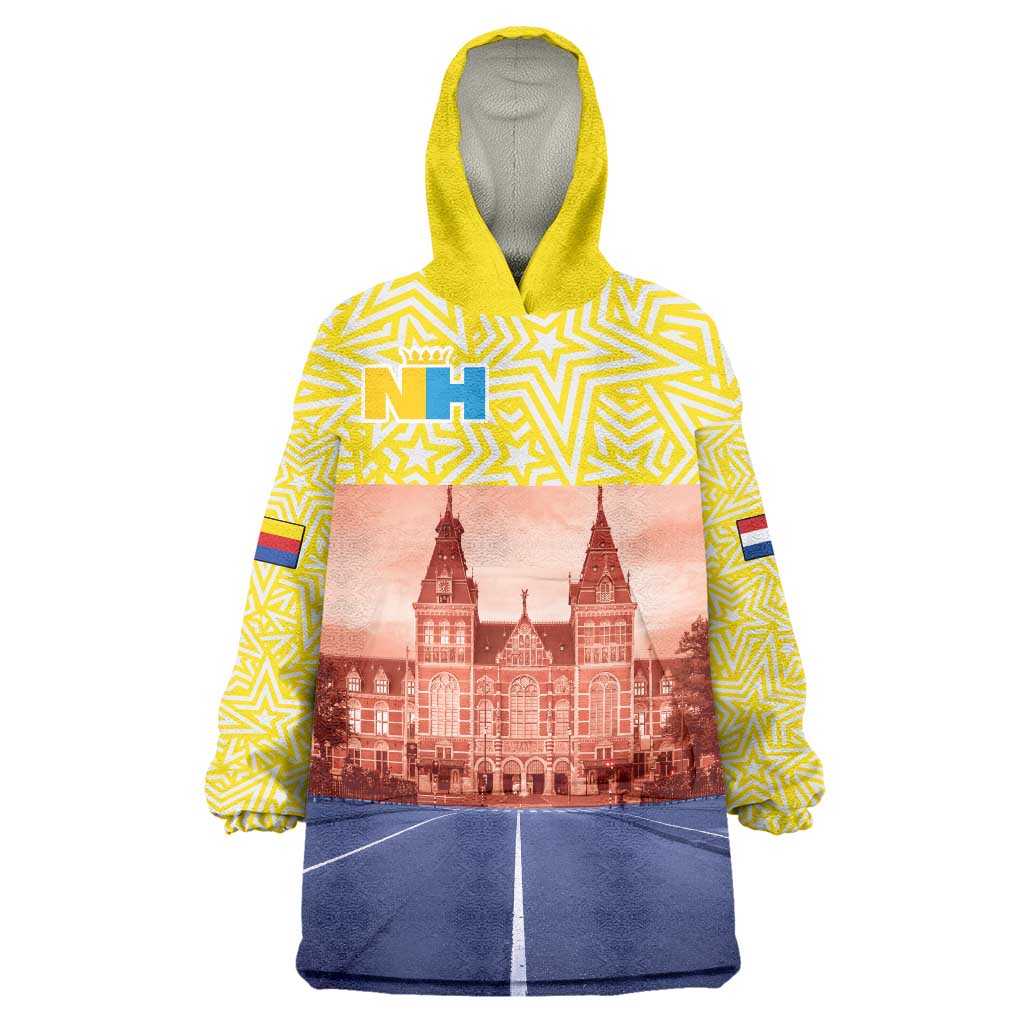 Netherlands North Holland Province Wearable Blanket Hoodie Flag Style