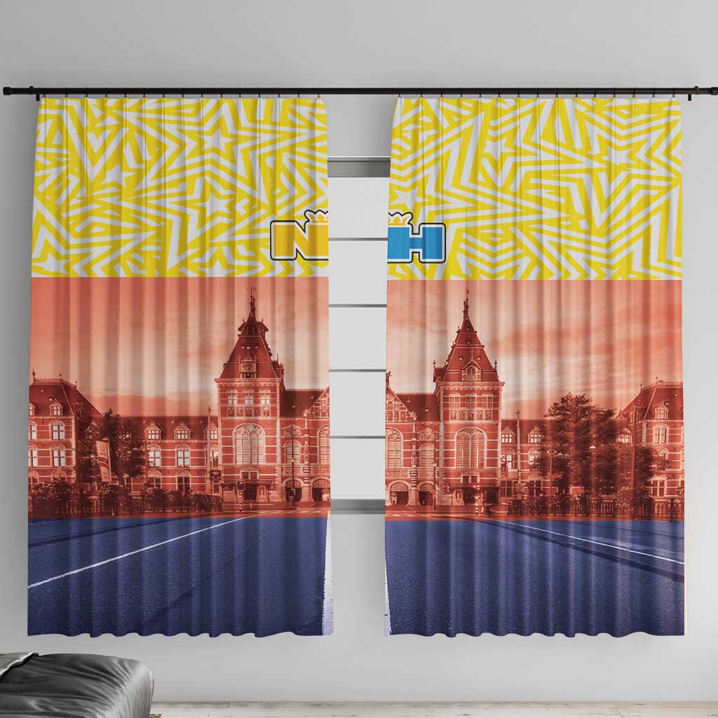 Netherlands North Holland Province Window Curtain Flag Style