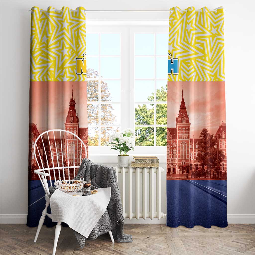 Netherlands North Holland Province Window Curtain Flag Style