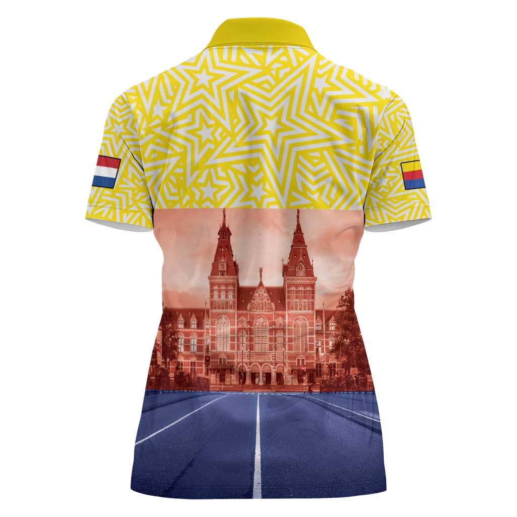 Netherlands North Holland Province Women Polo Shirt Flag Style