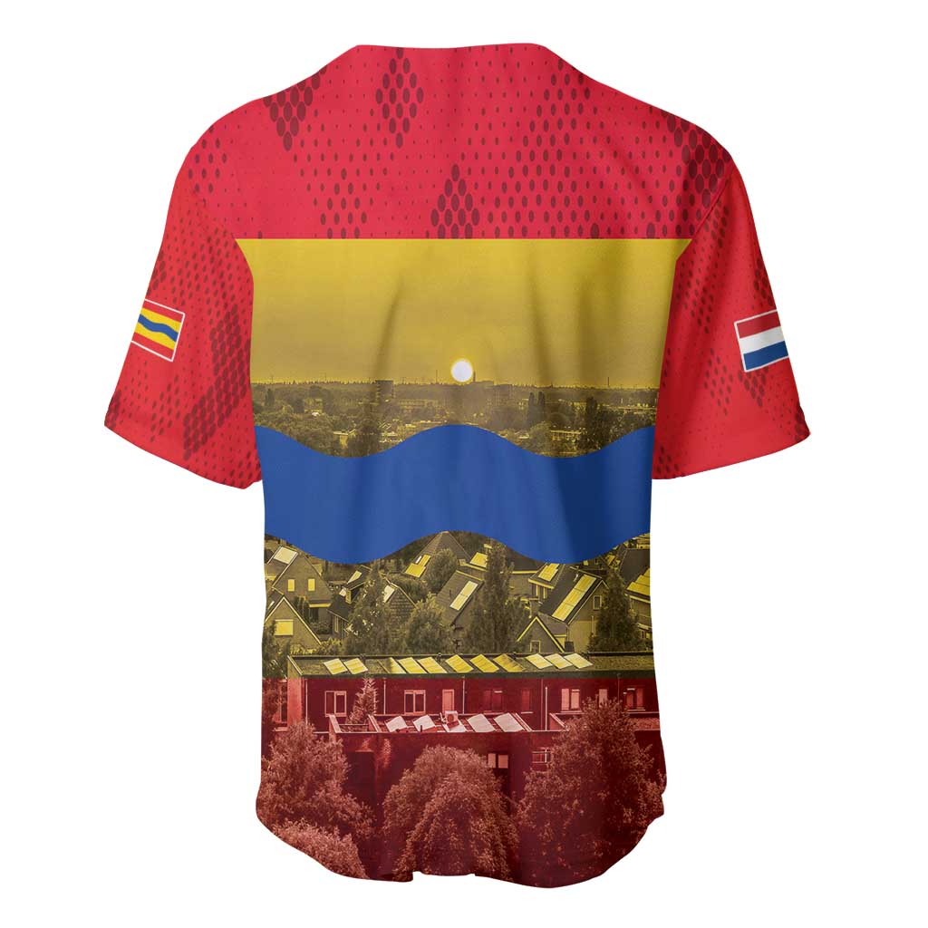 Netherlands Overijssel Province Baseball Jersey Flag Style