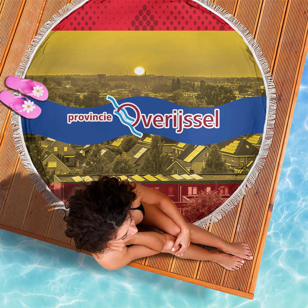 Netherlands Overijssel Province Beach Blanket Flag Style