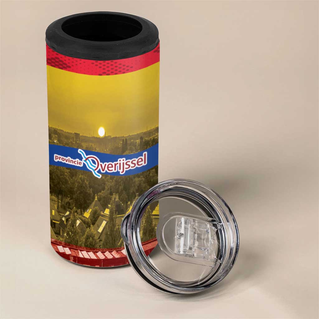 Netherlands Overijssel Province 4 in 1 Can Cooler Tumbler Flag Style
