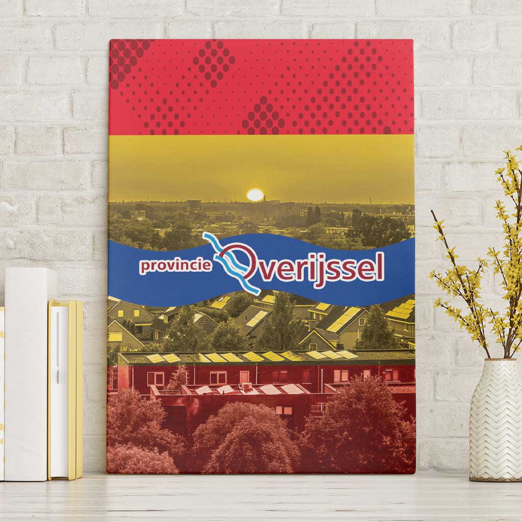 Netherlands Overijssel Province Canvas Wall Art Flag Style