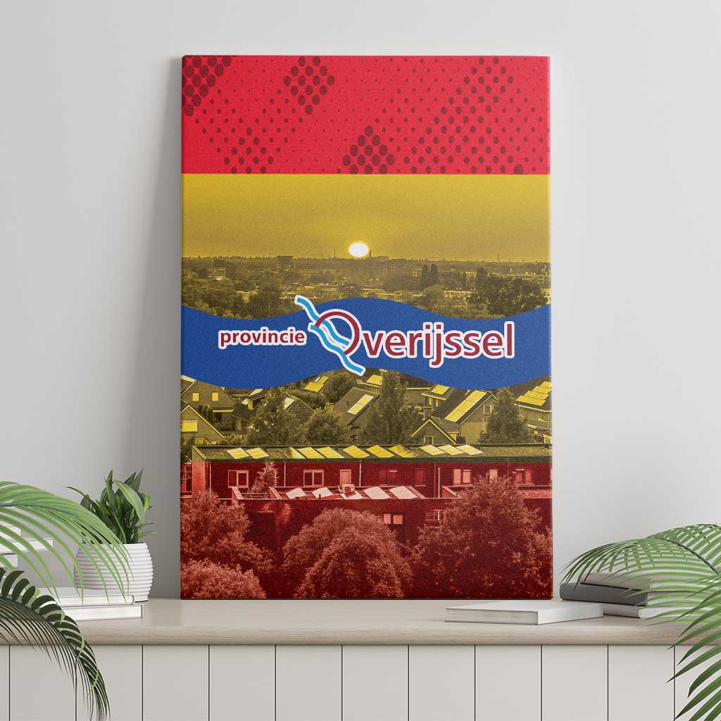 Netherlands Overijssel Province Canvas Wall Art Flag Style