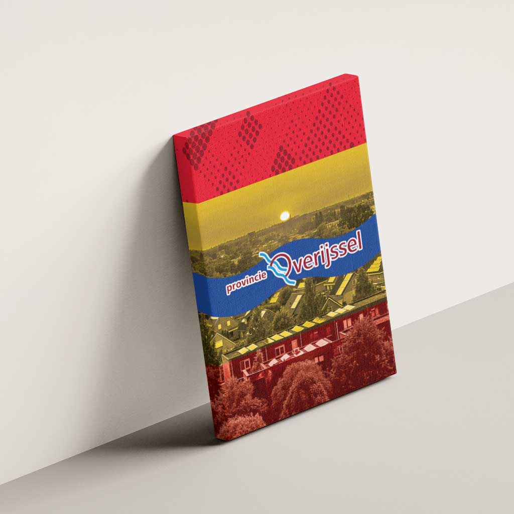 Netherlands Overijssel Province Canvas Wall Art Flag Style