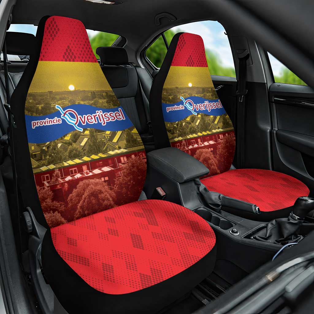 Netherlands Overijssel Province Car Seat Cover Flag Style