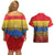 Netherlands Overijssel Province Couples Matching Off Shoulder Short Dress and Hawaiian Shirt Flag Style