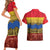 Netherlands Overijssel Province Couples Matching Short Sleeve Bodycon Dress and Hawaiian Shirt Flag Style