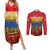 Netherlands Overijssel Province Couples Matching Summer Maxi Dress and Long Sleeve Button Shirt Flag Style