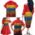 Netherlands Overijssel Province Family Matching Off The Shoulder Long Sleeve Dress and Hawaiian Shirt Flag Style
