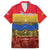 Netherlands Overijssel Province Family Matching Off The Shoulder Long Sleeve Dress and Hawaiian Shirt Flag Style