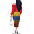 Netherlands Overijssel Province Family Matching Off The Shoulder Long Sleeve Dress and Hawaiian Shirt Flag Style