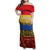 Netherlands Overijssel Province Family Matching Off Shoulder Maxi Dress and Hawaiian Shirt Flag Style