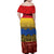 Netherlands Overijssel Province Family Matching Off Shoulder Maxi Dress and Hawaiian Shirt Flag Style