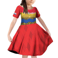 Netherlands Overijssel Province Family Matching Off Shoulder Short Dress and Hawaiian Shirt Flag Style