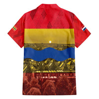 Netherlands Overijssel Province Family Matching Off Shoulder Short Dress and Hawaiian Shirt Flag Style