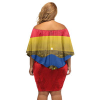Netherlands Overijssel Province Family Matching Off Shoulder Short Dress and Hawaiian Shirt Flag Style