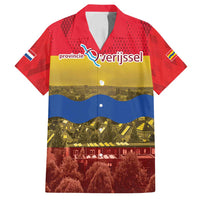 Netherlands Overijssel Province Family Matching Puletasi and Hawaiian Shirt Flag Style