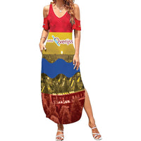 Netherlands Overijssel Province Family Matching Summer Maxi Dress and Hawaiian Shirt Flag Style