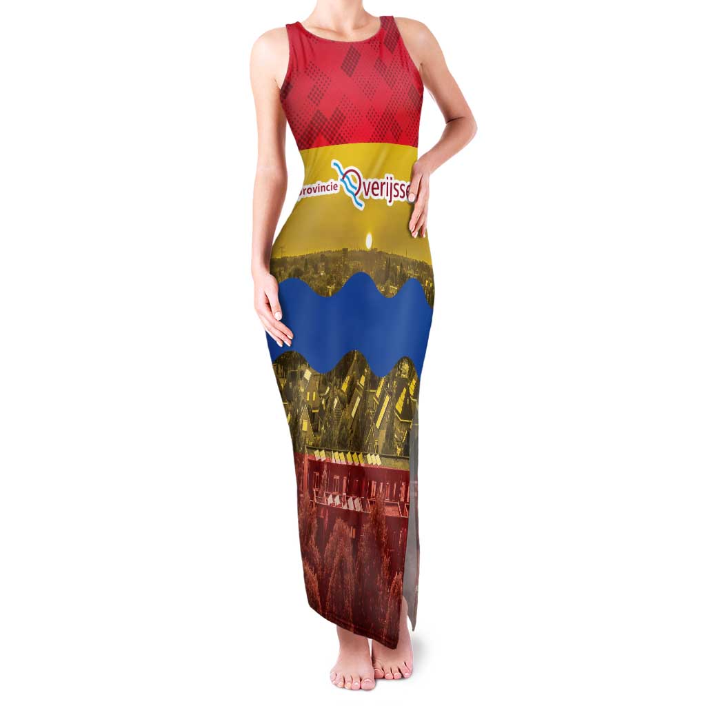 Netherlands Overijssel Province Family Matching Tank Maxi Dress and Hawaiian Shirt Flag Style