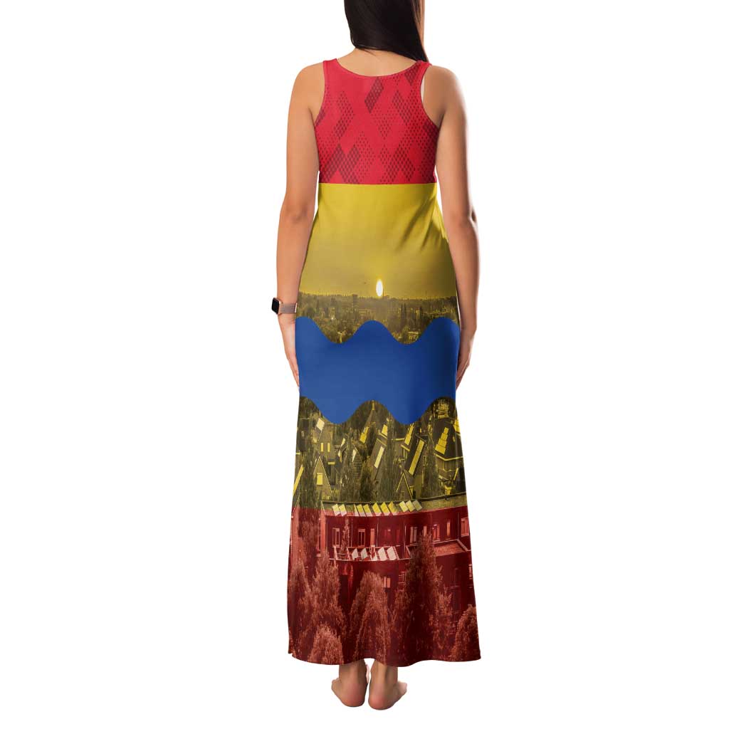 Netherlands Overijssel Province Family Matching Tank Maxi Dress and Hawaiian Shirt Flag Style