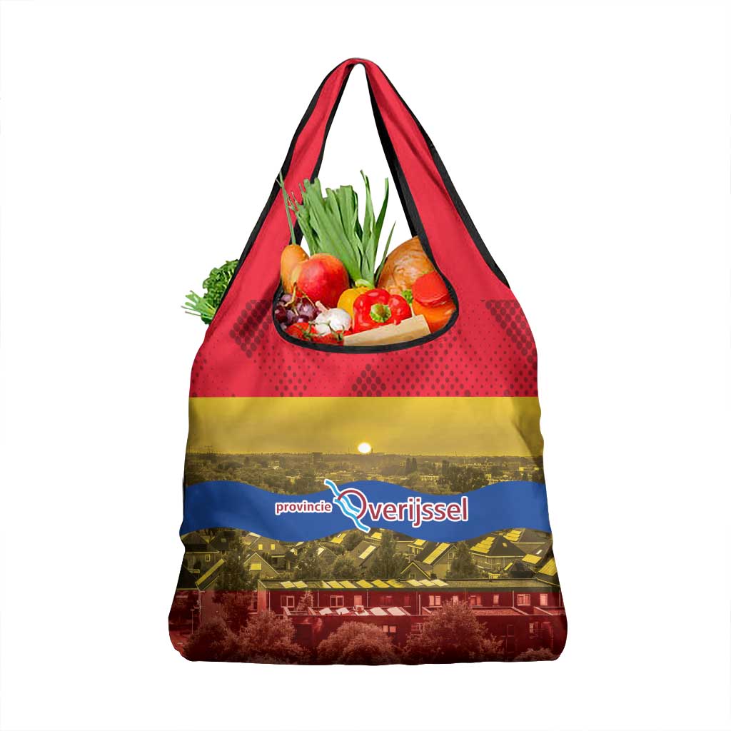 Netherlands Overijssel Province Grocery Bag Flag Style