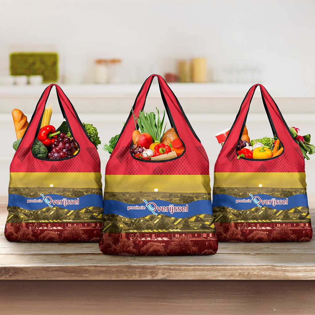 Netherlands Overijssel Province Grocery Bag Flag Style