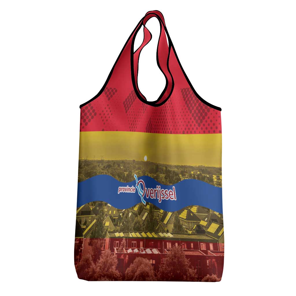 Netherlands Overijssel Province Grocery Bag Flag Style
