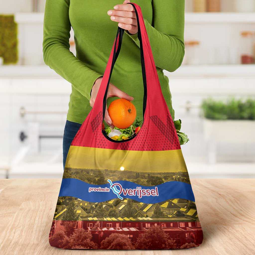 Netherlands Overijssel Province Grocery Bag Flag Style