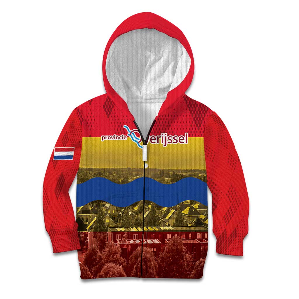 Netherlands Overijssel Province Kid Hoodie Flag Style