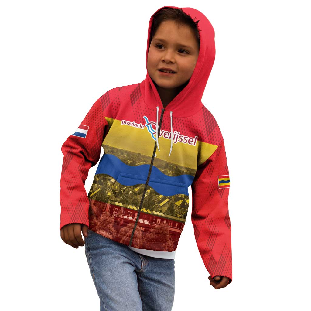 Netherlands Overijssel Province Kid Hoodie Flag Style