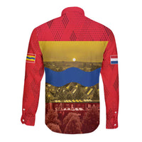 Netherlands Overijssel Province Long Sleeve Button Shirt Flag Style