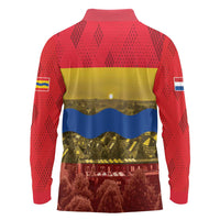 Netherlands Overijssel Province Long Sleeve Polo Shirt Flag Style