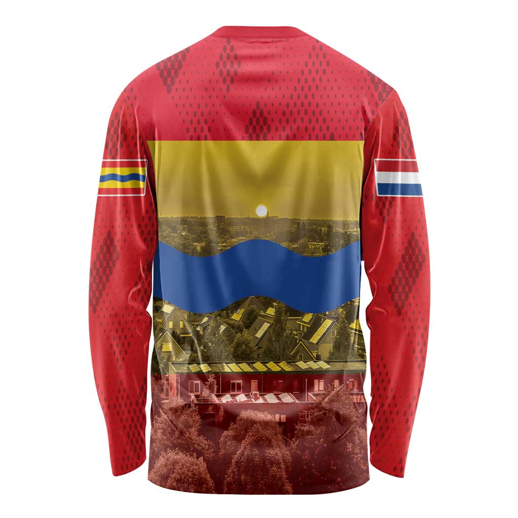 Netherlands Overijssel Province Long Sleeve Shirt Flag Style
