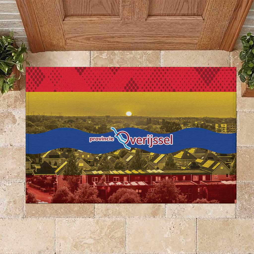 Netherlands Overijssel Province Rubber Doormat Flag Style