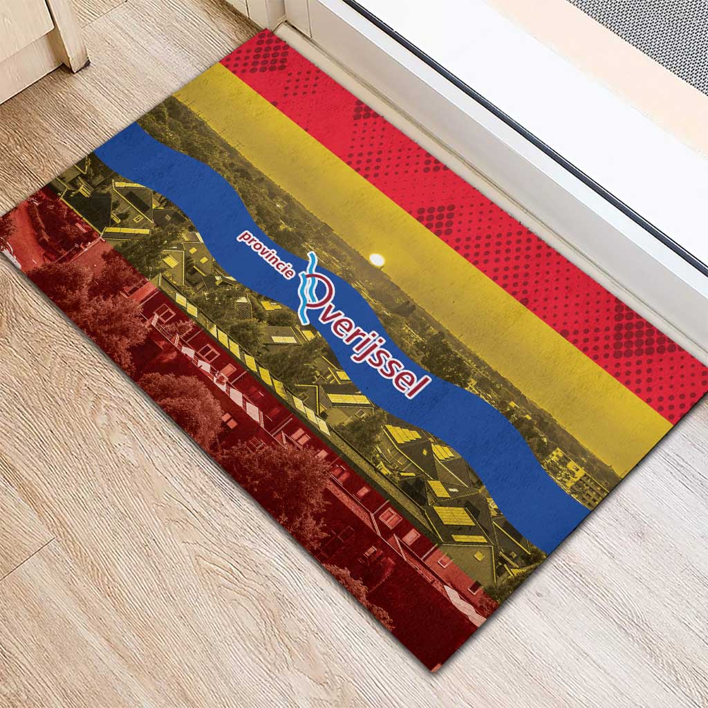 Netherlands Overijssel Province Rubber Doormat Flag Style