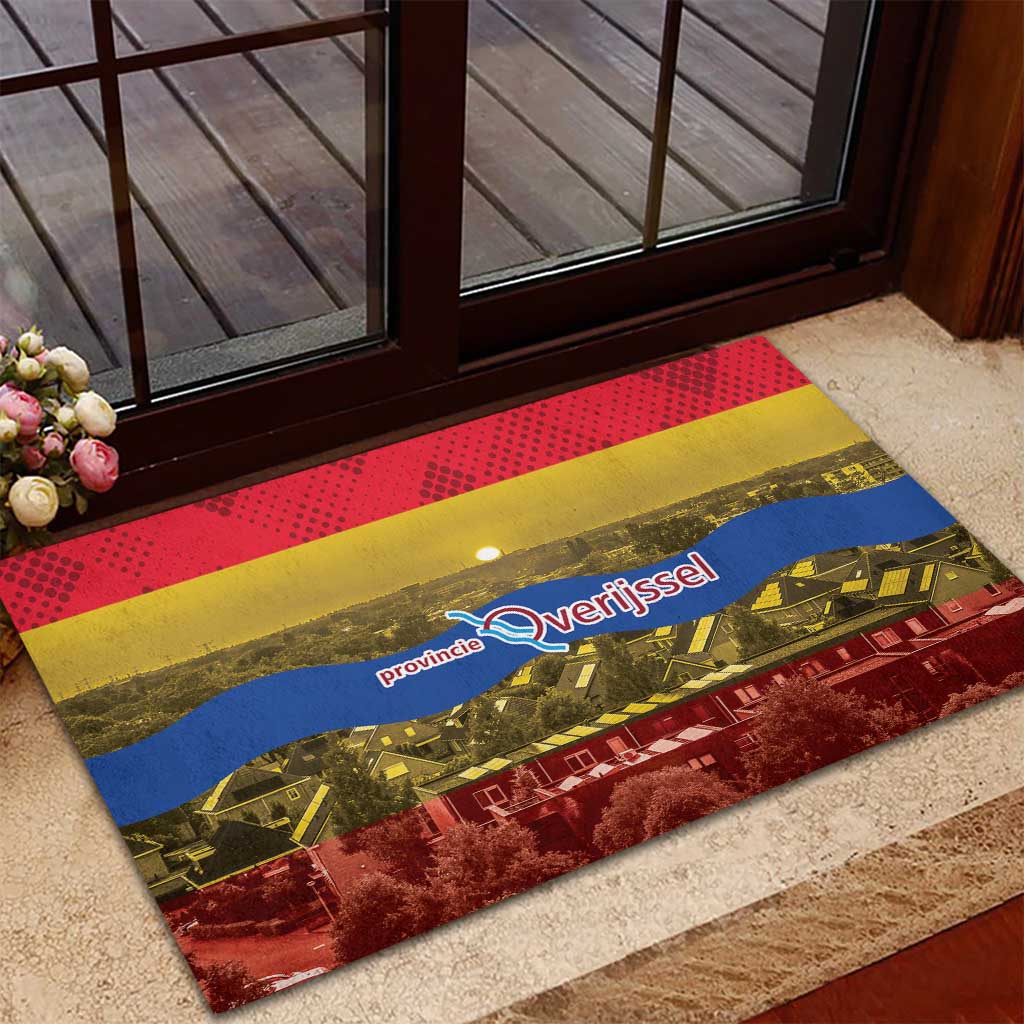 Netherlands Overijssel Province Rubber Doormat Flag Style