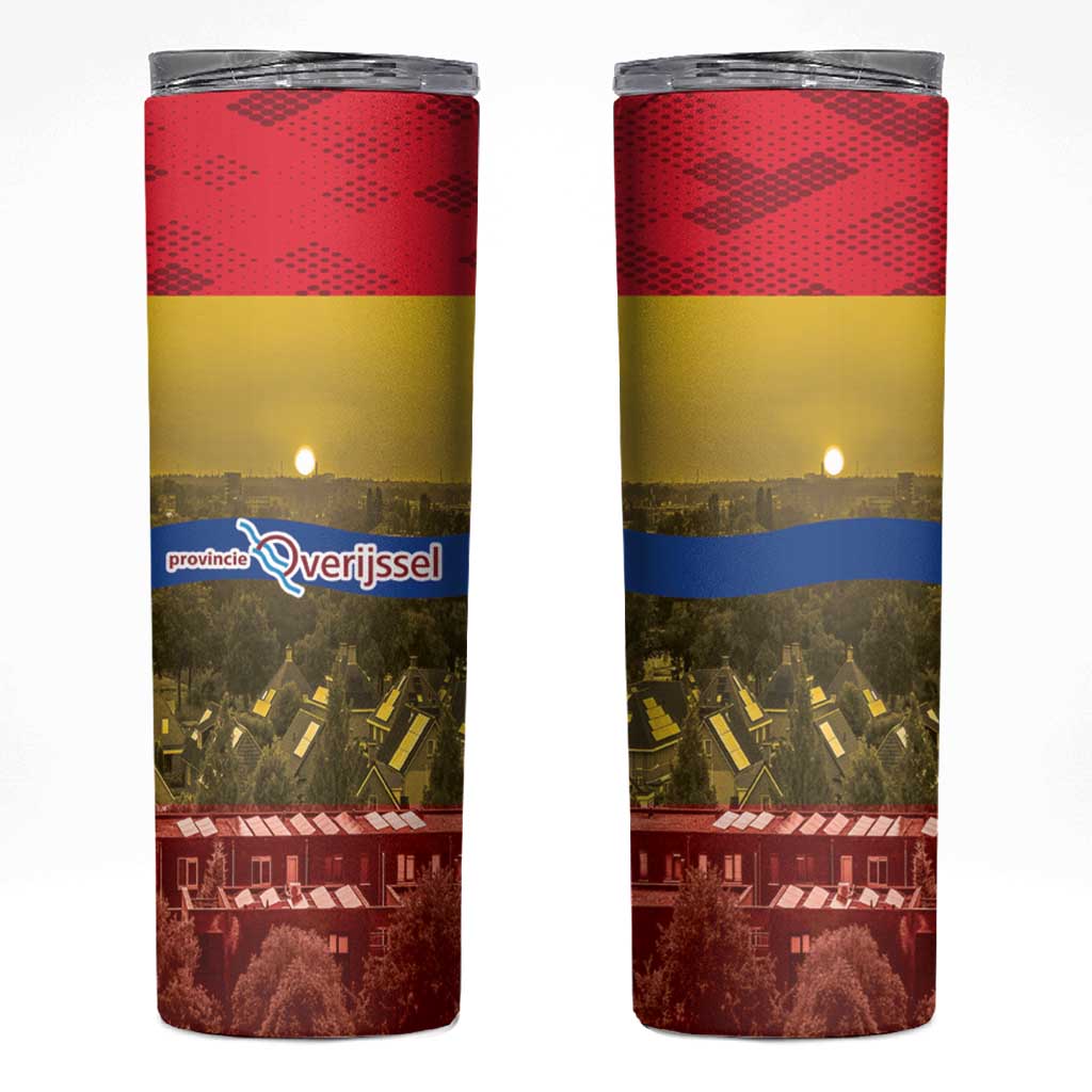 Netherlands Overijssel Province Skinny Tumbler Flag Style
