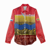 Netherlands Overijssel Province Women Casual Shirt Flag Style