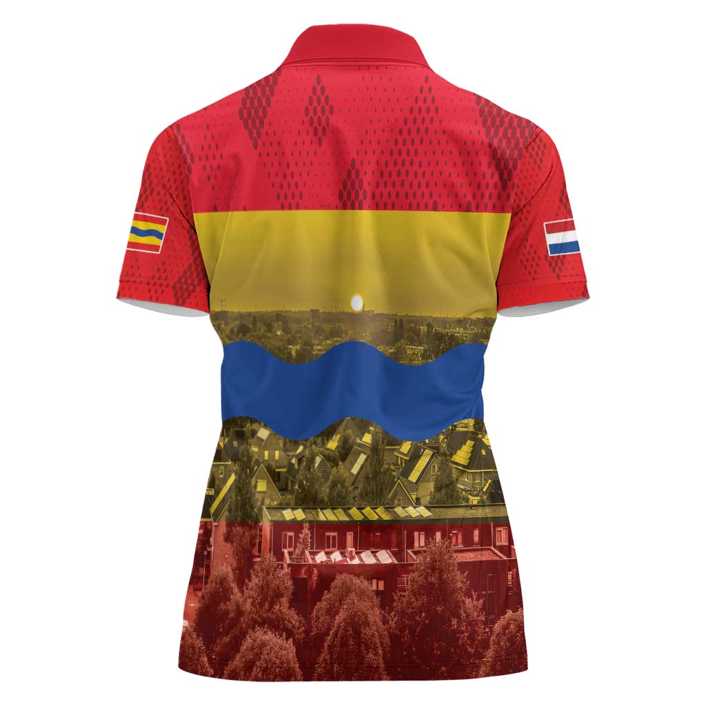 Netherlands Overijssel Province Women Polo Shirt Flag Style