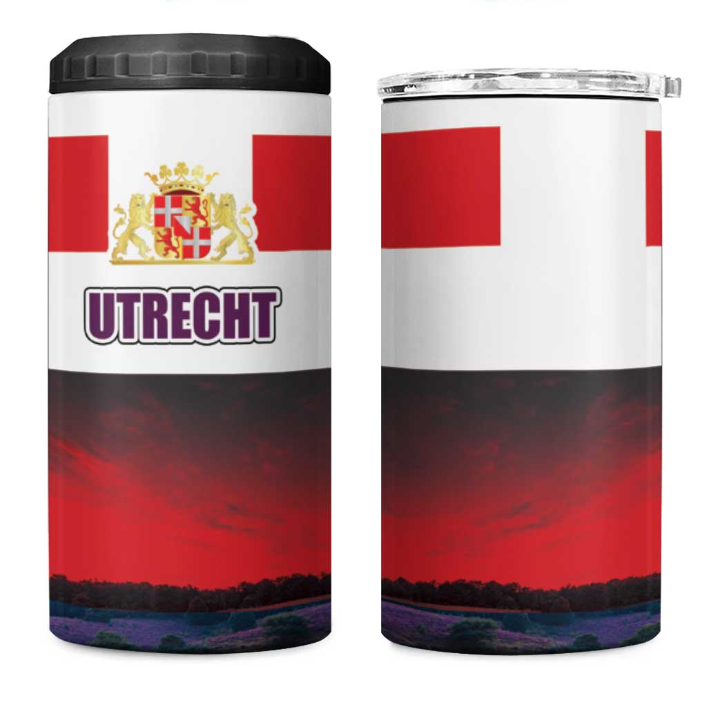 Netherlands Utrecht Province 4 in 1 Can Cooler Tumbler Flag Style