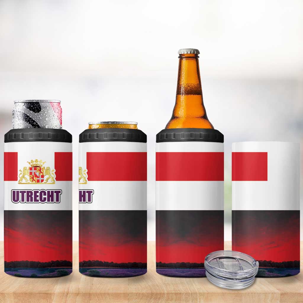Netherlands Utrecht Province 4 in 1 Can Cooler Tumbler Flag Style