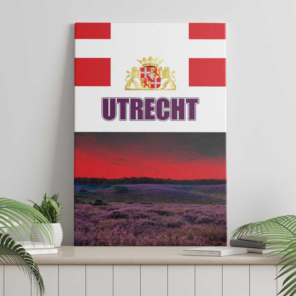 Netherlands Utrecht Province Canvas Wall Art Flag Style