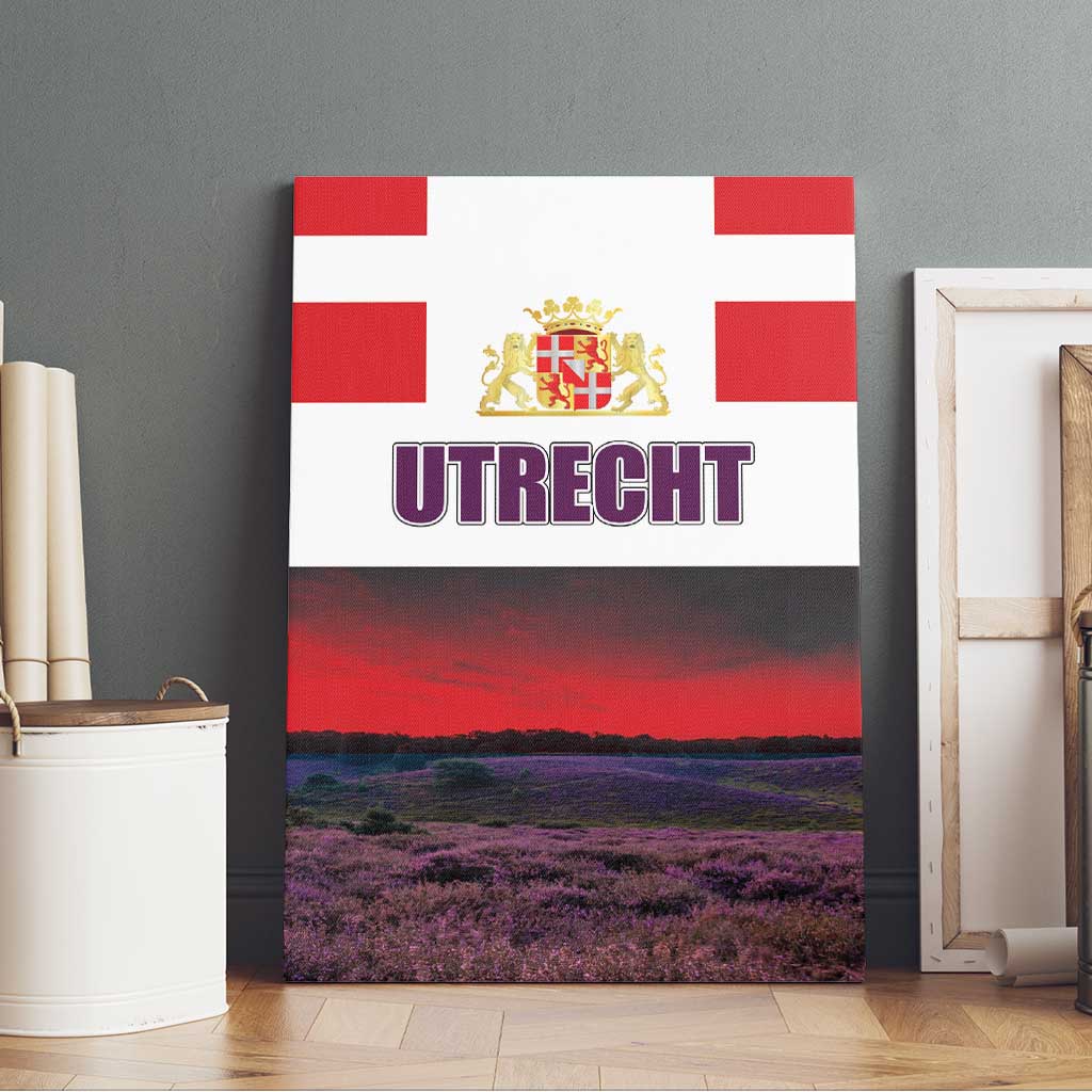 Netherlands Utrecht Province Canvas Wall Art Flag Style