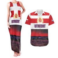Netherlands Utrecht Province Couples Matching Tank Maxi Dress and Hawaiian Shirt Flag Style