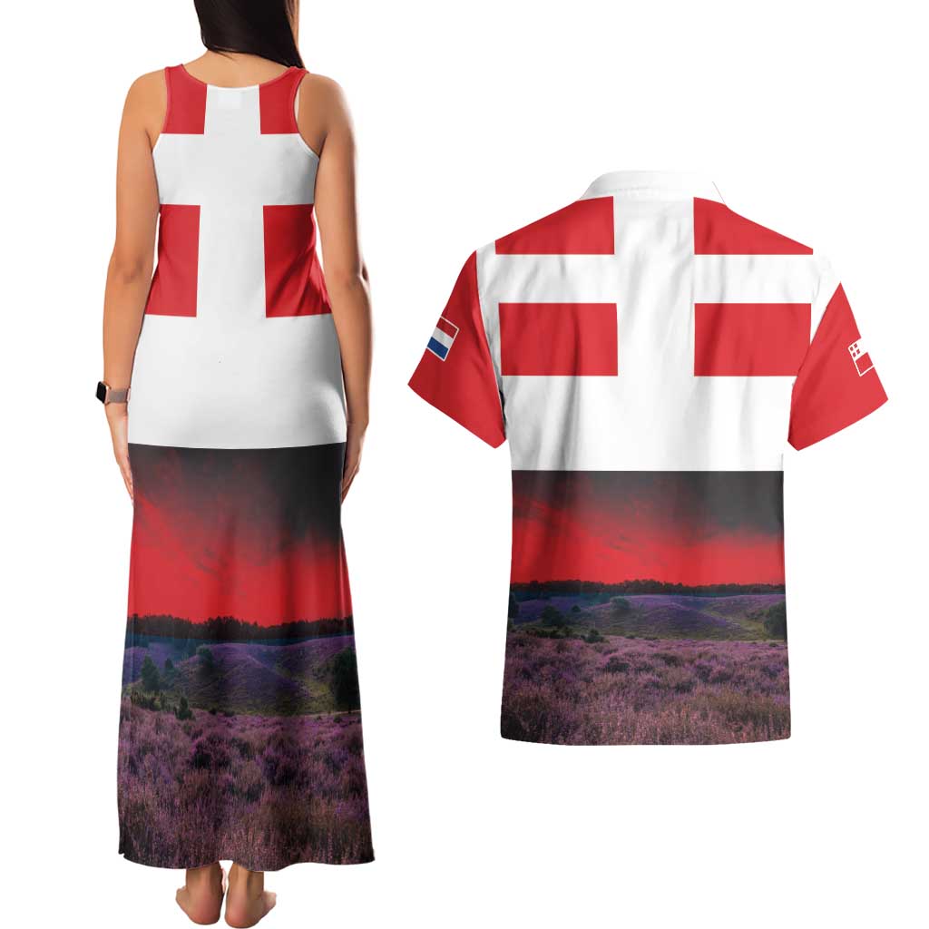 Netherlands Utrecht Province Couples Matching Tank Maxi Dress and Hawaiian Shirt Flag Style