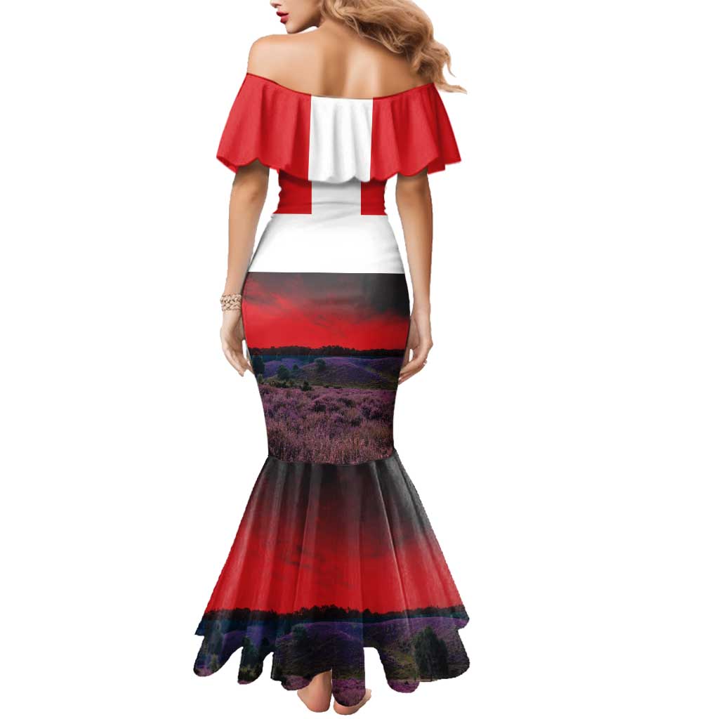 Netherlands Utrecht Province Family Matching Mermaid Dress and Hawaiian Shirt Flag Style