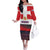 Netherlands Utrecht Province Family Matching Off The Shoulder Long Sleeve Dress and Hawaiian Shirt Flag Style